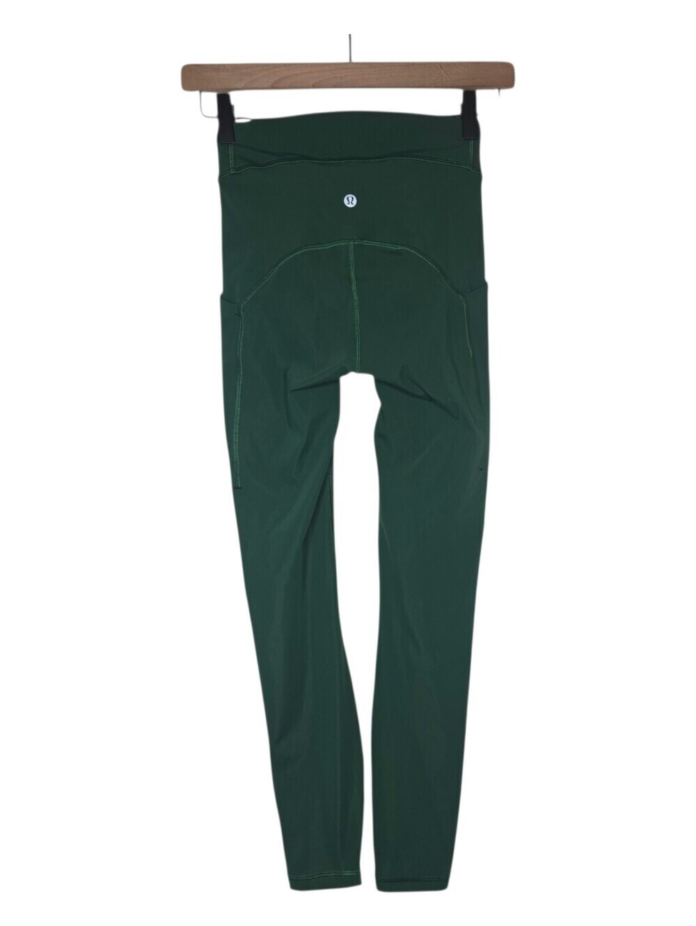 Lululemon Womens Everglade Green Yoga Pilates Running Power Thru 25" Leggings 2 - Picture 3 of 8